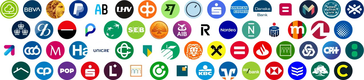 Supported bank logos
