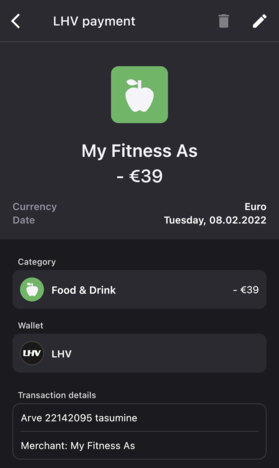 Bilance app screenshot