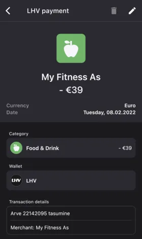 Bilance app screenshot