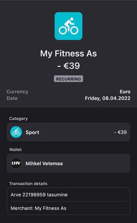 Bilance app screenshot
