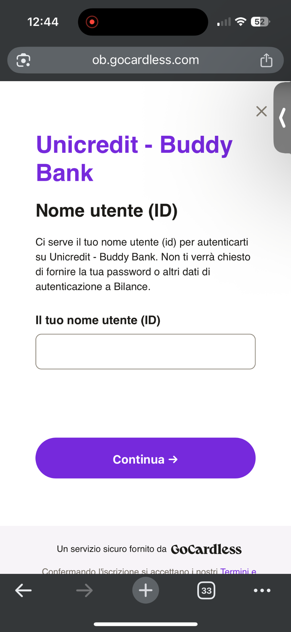 Bilance app screenshot