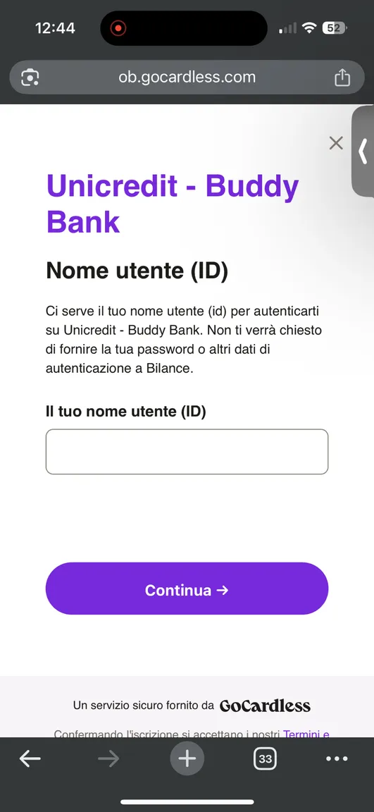 Bilance app screenshot