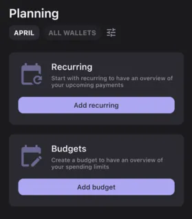 Bilance app screenshot