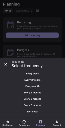 Bilance app screenshot