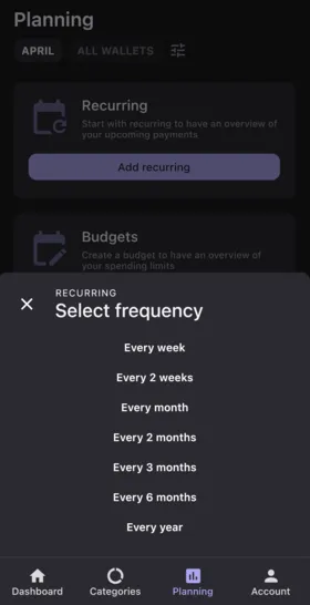 Bilance app screenshot