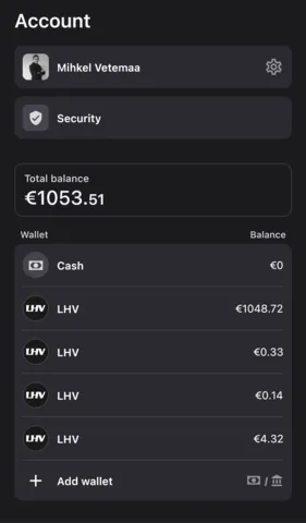 Bilance app screenshot
