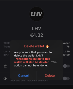 Bilance app screenshot