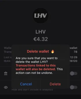 Bilance app screenshot
