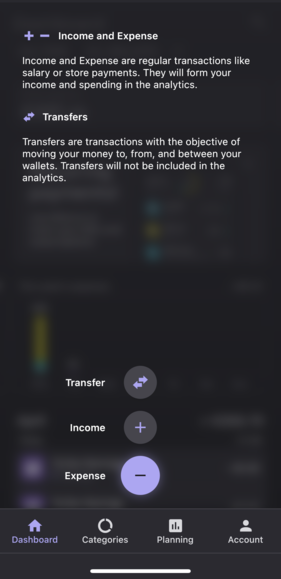 Bilance app screenshot