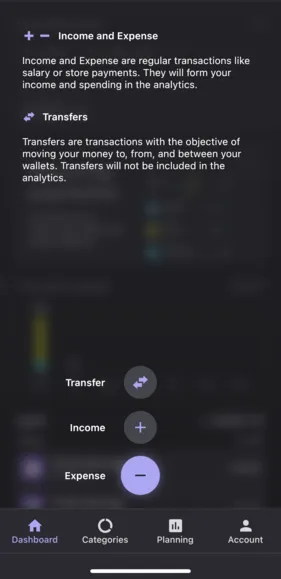 Bilance app screenshot