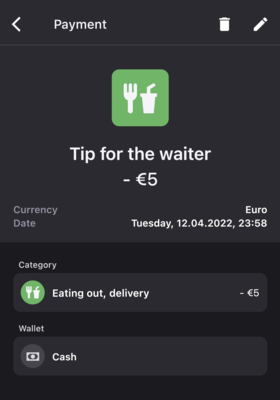 Bilance app screenshot