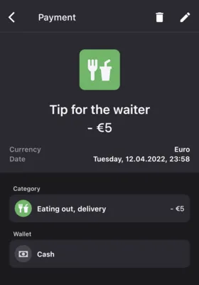 Bilance app screenshot
