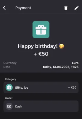 Bilance app screenshot