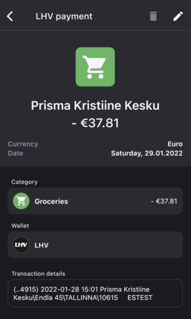 Bilance app screenshot