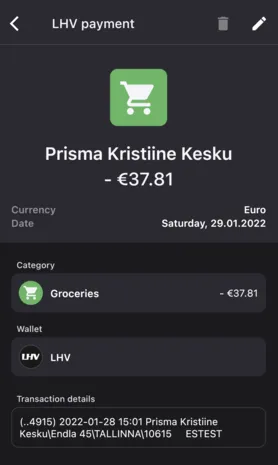 Bilance app screenshot