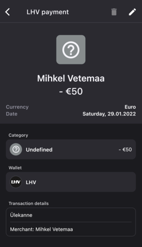 Bilance app screenshot