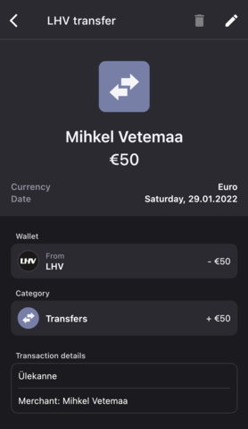 Bilance app screenshot