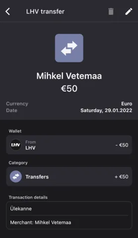 Bilance app screenshot